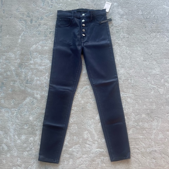 J BRAND Coated Dark Wash Skinny Jeans - Picture 1 of 5